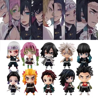 [B_398]  5Pcs Action Figure Toy Decorative Mini Demon Slayer Q Version Kamado Tanjirou Tokitou Muichirou Action Figure Cake Ornament for Birthday Gift