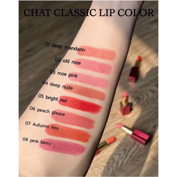 ลิปสติกน้องฉัตร-chat-classic-lip-colors-3-5g