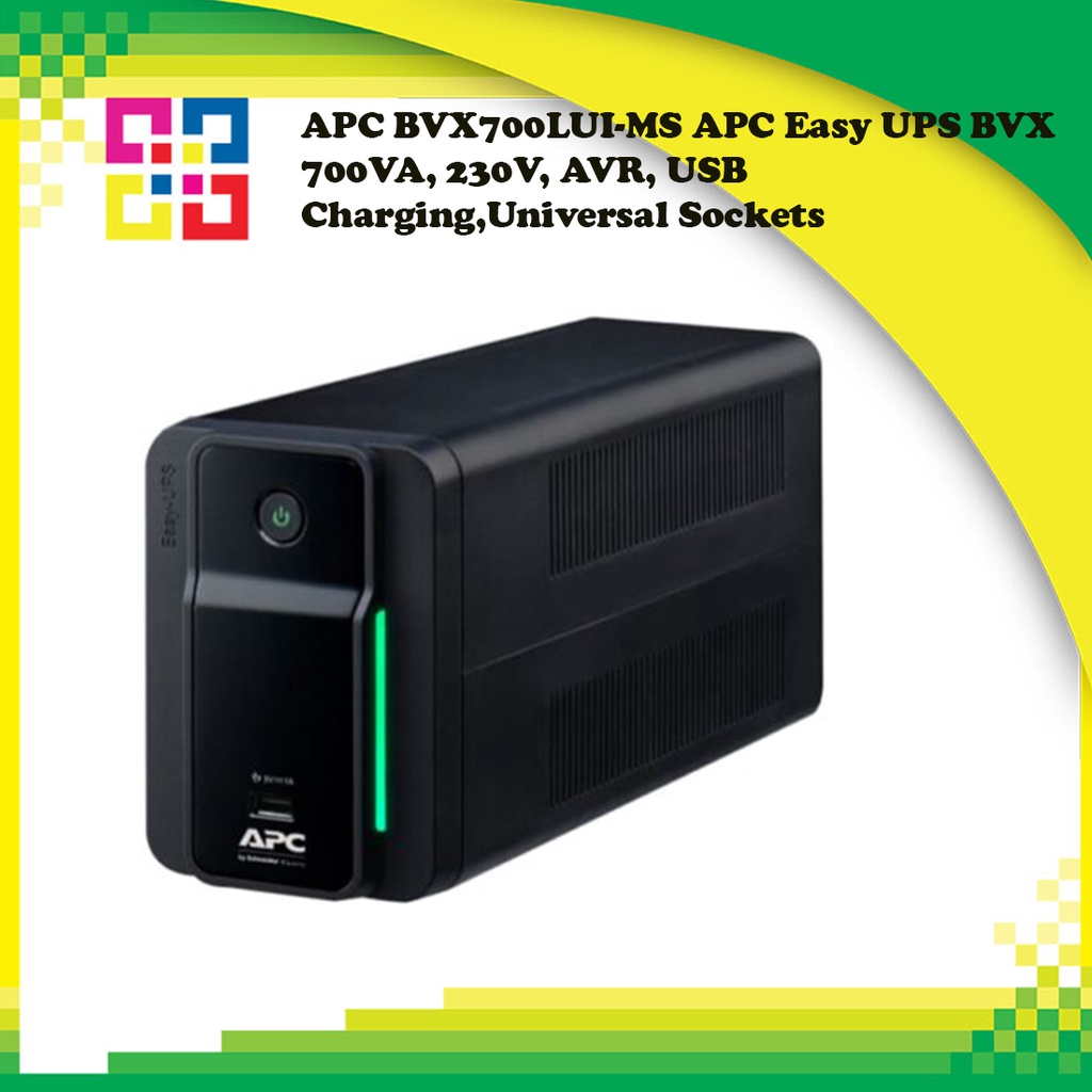 APC BVX700LUI-MS Easy UPS BVX 700VA, 230V, AVR, USB Charging,Universal ...
