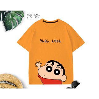 เสื้อยืดผ้าฝ้าย พิมพ์ลาย Shinchan JUMBO XXXL bigsize combed 30s สําหรับผู้หญิง วัยรุ่น และผู้ใหญ่