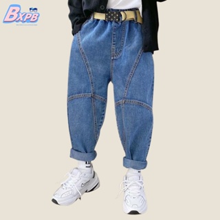 [BXPB] กางเกงยีนขายาว ทรงหลวม สวมใส่สบาย สําหรับเด็กผู้ชาย อายุ 3-15 ปี