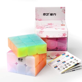 Rubik  Qiyi jelly 3x3 สีเจลลี่ Qiyi jelly series Rubiks cube สินค้าพร้อมส่งจากไทย