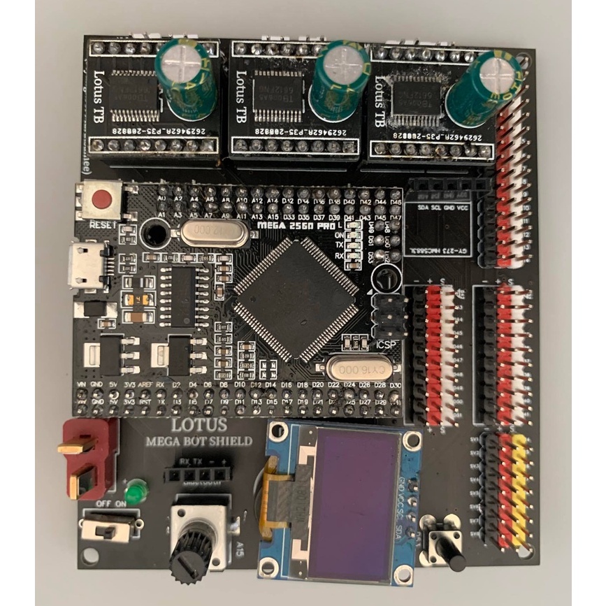 Lotus Mega Bot (พร้อมบอร์ดและโมดูล Mega Pro Mini+OLED+ Motor Driver ...