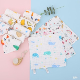 ผ้าเช็ดหน้าสาลู สาลู6ชั้น  ผ้าเช็ดหน้าเด็ก Cotton 100% Set 5 ผืน ขนาด 30*30