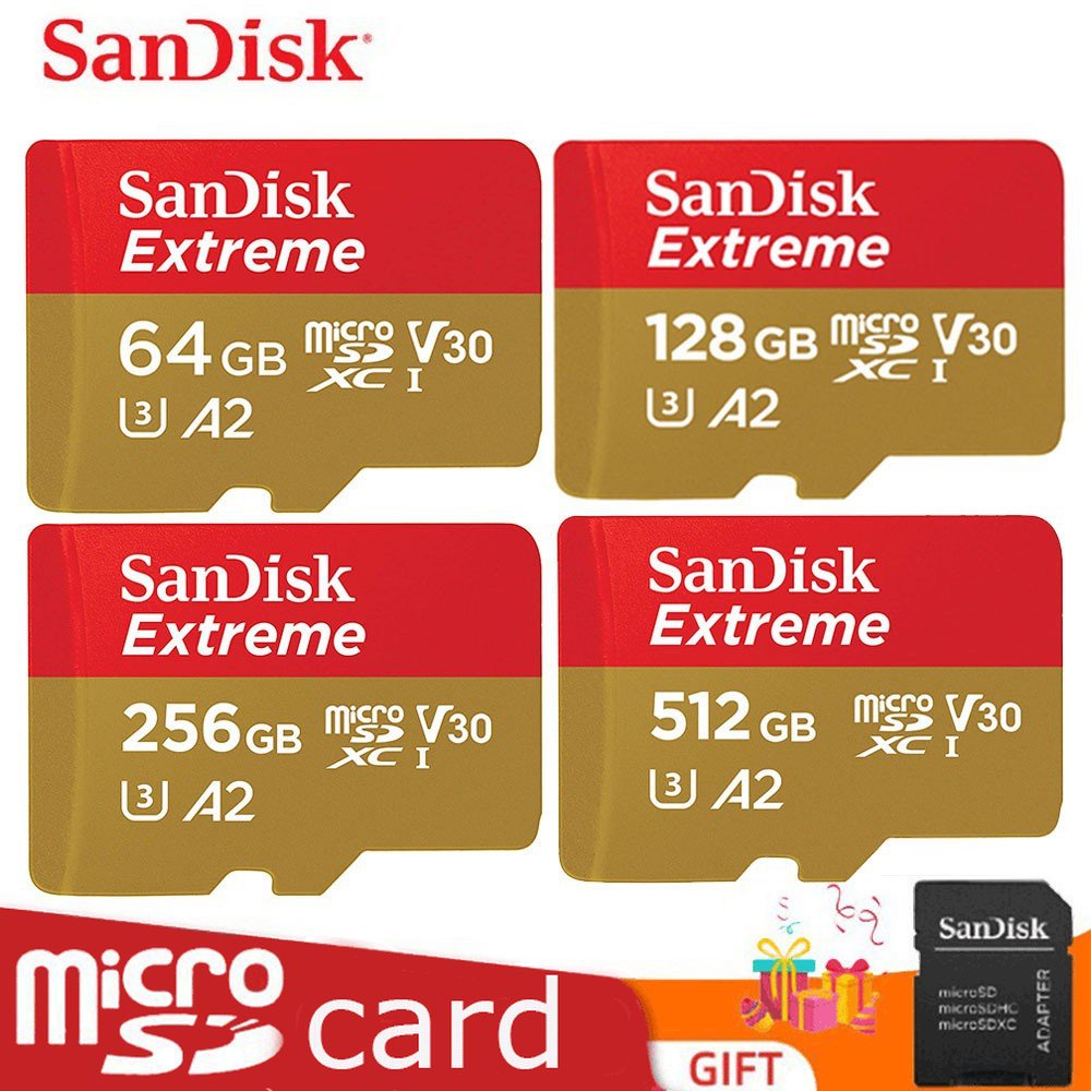 ภาพหน้าปกสินค้าSandisk การ์ดหน่วยความจํา 32GB 64GB 128GB 256GB 512GB Micro SD Class10 UHS-1 SD Card