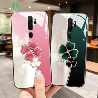 เคสกระจกนิรภัย ลาย DMY lucky สําหรับ OPPO A5 A9 2020 A12 A7 A5S A3S A12e A15 A15S A16 A31 A51 A52 A53 A54 A55 A59 A74 A72 A76 A83 A92 A93 A94 A95 A96 A37