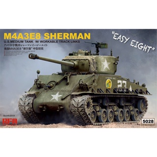 โมเดลประกอบ RFM (Rye Field Model) RM5028 1/35 Sherman M4A3E8 w/workable track links