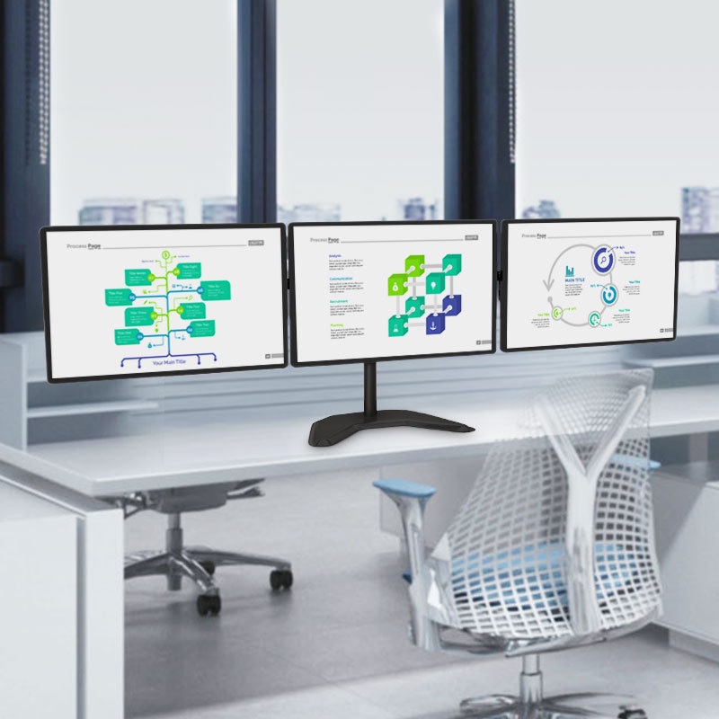 ขาตั้งจอมอนิเตอร์-3-จอ-แบบวางบนโต๊ะ13-24นิ้ว-ขาตั้งจอคอมพิวเตอร์-ขายึดจอคอมพิวเตอร์-ขายึดจอคอม
