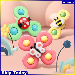 Arthur  3pcs/set Baby Cartoon Insect Spinner Colorful Gyro Stress Relief Educational Fingertip Toys For Kids Birthday