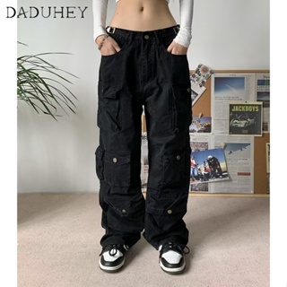 DaDuHey🔥 Autumn New Stylish Multi-Pocket Overalls Mens and Womens Couple Style Outdoor Straight Loose Sports Casual Pants