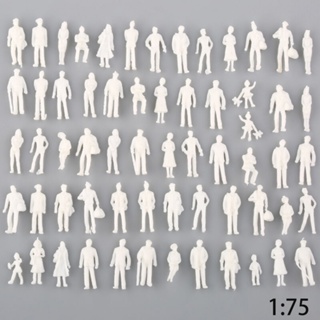 50/100x Scale 1:75 Unpainted People Figures Model Train-Miniature Railway Park