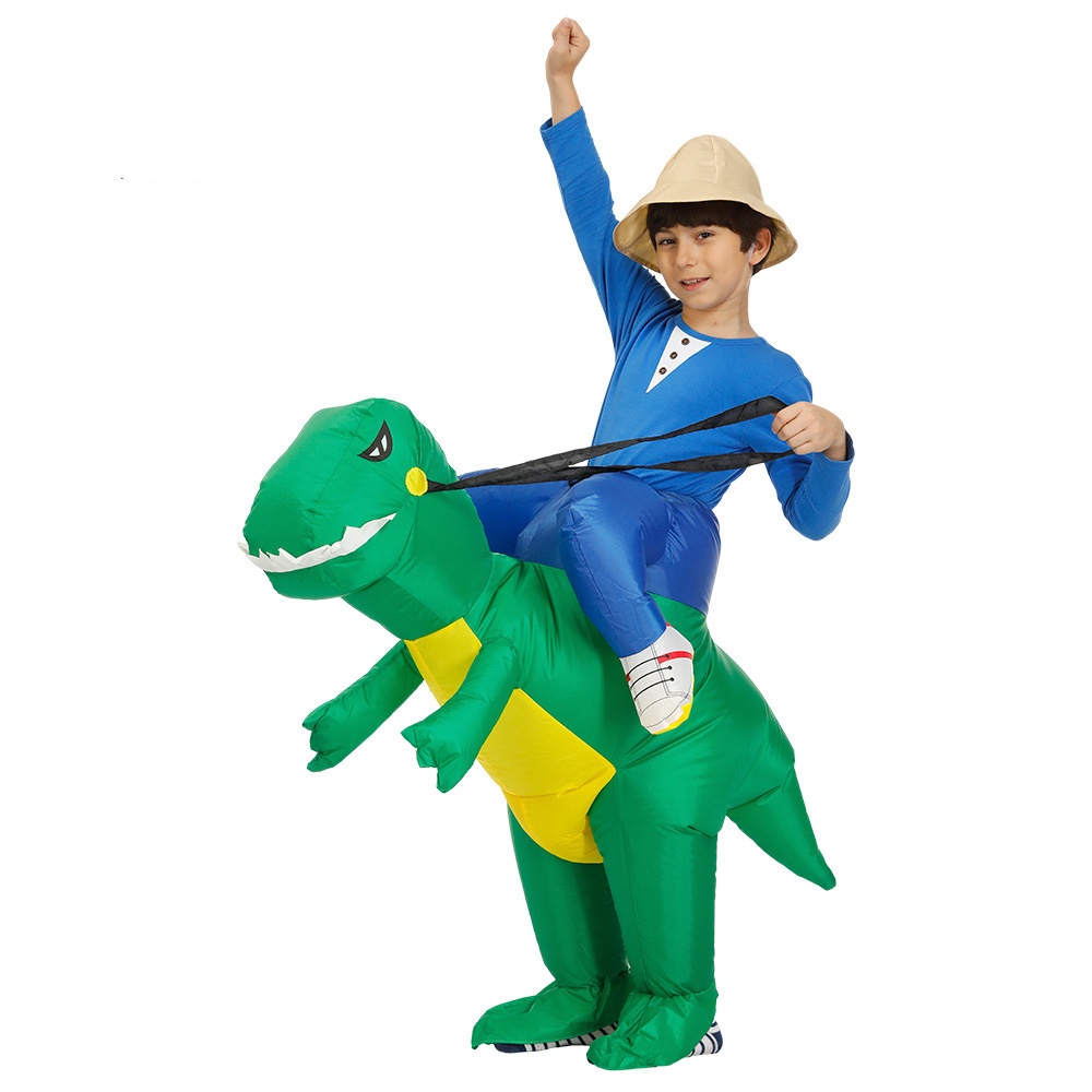 Jurassic World ไดโนเสาร์พอง T Rex เครื่องแต่งกายสูทพัดลมเป่าลมชุดแฟนซี ...
