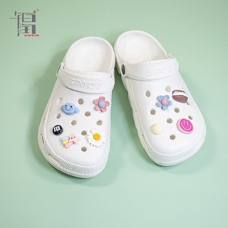 ใหม่ ชุดจี้กระดุม รูปพืชน่ารัก สําหรับตกแต่งรองเท้า Crocs Jibbitz DIY