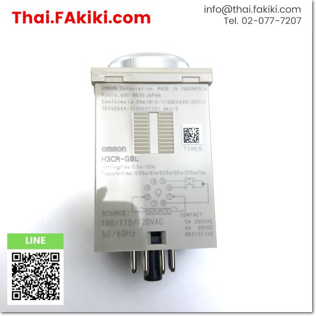 พร้อมส่ง-a-unused-h3cr-g8l-solid-state-timer-เครื่องจับเวลาโซลิดสเตต-สเปค-ac100v-0-5-120s-omron-66-004-667