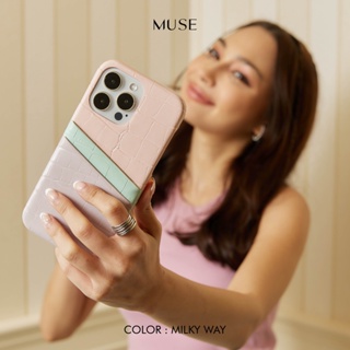 ภาพขนาดย่อของภาพหน้าปกสินค้า(12 series)MUSE 3Tone Card Holder Phone Case PASTEL จากร้าน muse.onthemove บน Shopee