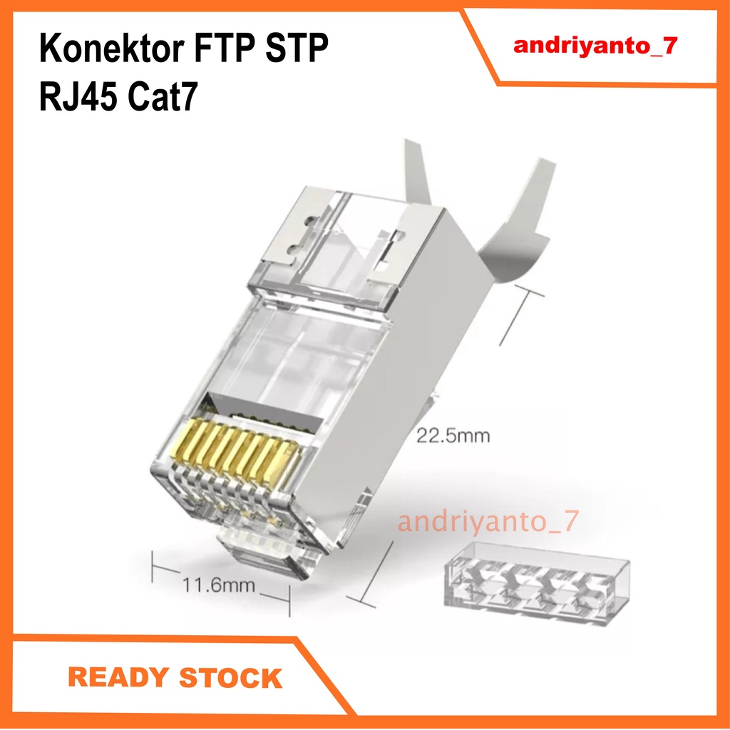 ขั้วต่อ Stp RJ45 Cat7 FTP | Shopee Thailand