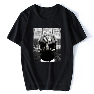 เสื้อเชิ้ตชาย 2pac Tupac Shakur gündelik sokak kıyafeti erkek moda Hiphop Rap yıldızı serin kısa kollu T-shirt pamuklu t