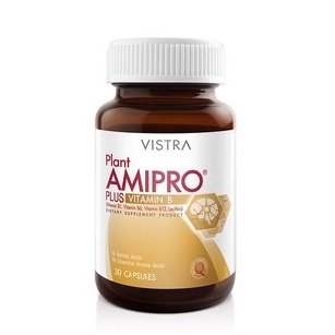 VISTRA  AMIPRO 30S ทอง เสริมกรดอะมิโนให้ร่างกายเพิ่มภูมิคุ้มกัน