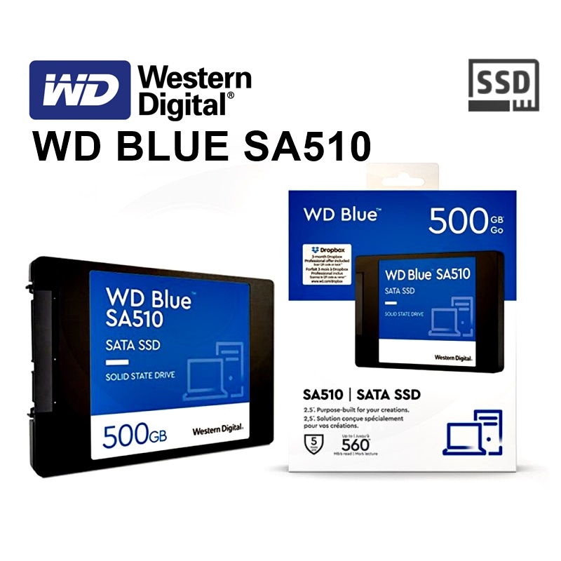 250GB / 500GB / 1TB SSD (เอสเอสดี) WD BLUE SA510 - 2.5