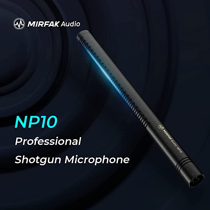 MIRFAK NP10 Professional BroadcastGrade Condenser Shotgun Microphone
