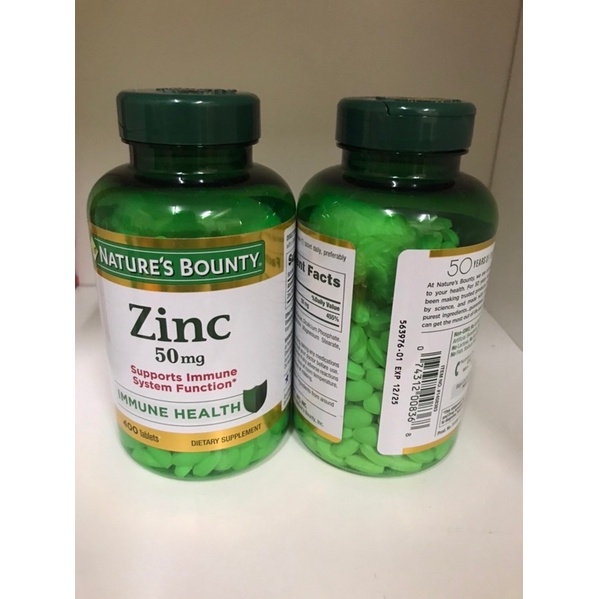 ภาพสินค้าNature's Bounty Zinc 50mg, 400 Caplets ขวดใหญ่ ขนาดครอบครัว จากร้าน bestskinchoice บน Shopee ภาพที่ 3