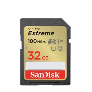 ภาพหน้าปกสินค้าSANDISK 32 GB SD CARD (เอสดีการ์ด)  EXTREME SD UHS-I CARD (SDSDXVT-032G-GNCIN) ที่เกี่ยวข้อง