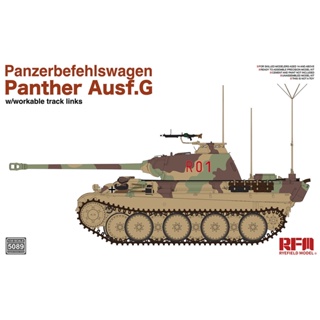 โมเดลประกอบ RFM (Rye Field Model) RM5089 1/35 Panther Ausf. G Panzerbefehlswagen w/Workable Track Links