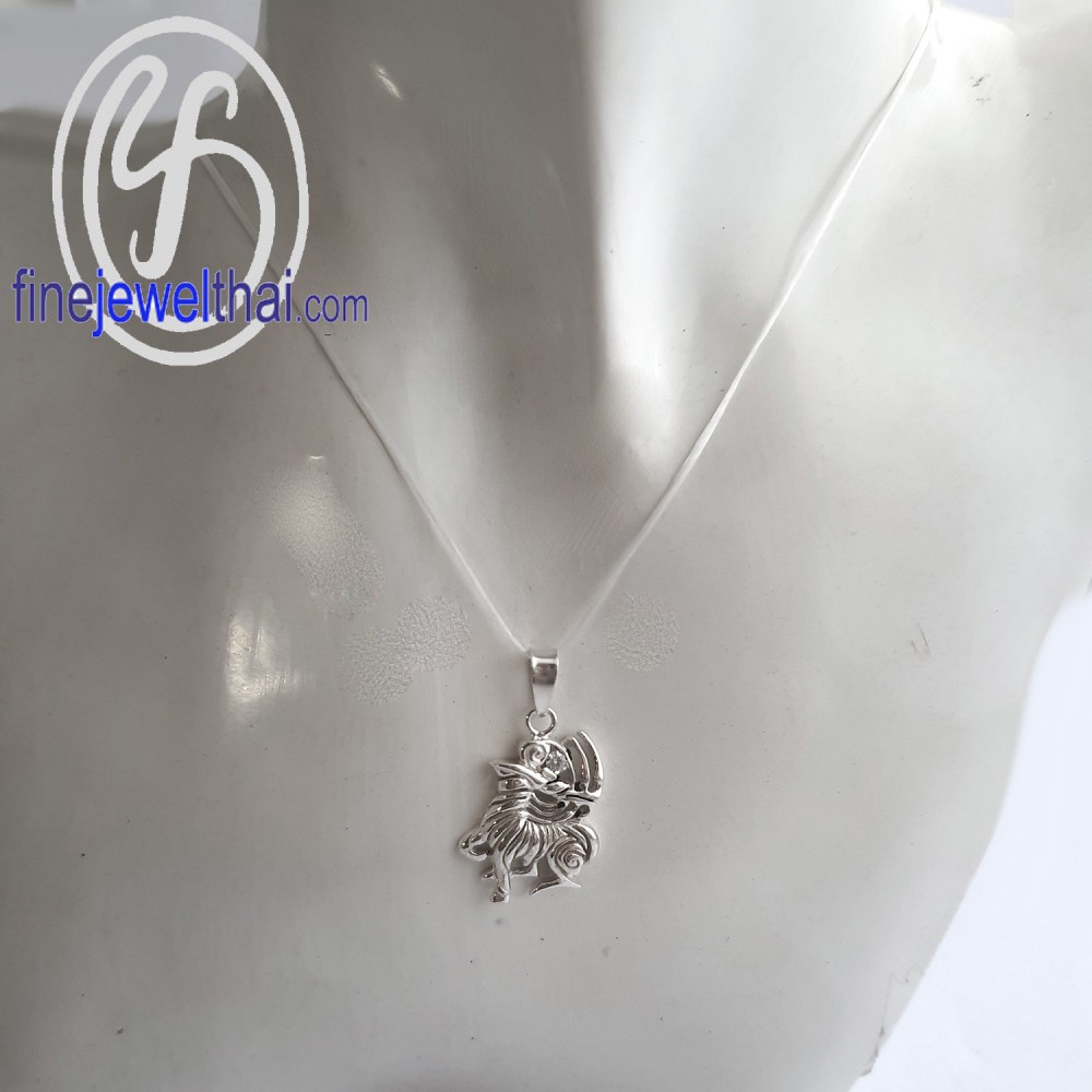 finejewelthai-จี้ราศี-ราศีธนู-จี้เพชรสังเคราะห์-จี้เงินแท้-sagittarius-silver-pendant-p1173cz00