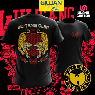 เสื้อยืดผ้าฝ้ายพิมพ์ลายแฟชั่น Gildan เสื้อยืดผ้าฝ้ายพรีเมี่ยม พิมพ์ลาย Wu Tang Clan D03 สําหรับผู้ชาย และผู้หญิง