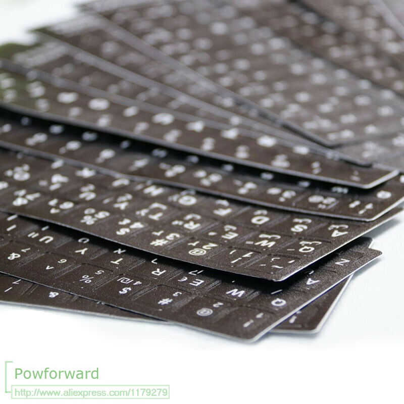 50pcs Keyboard Film Stickers Letters Alphabet Desktop Scrub Arabic
