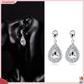 B2_Luxury Water Drop Rhinestone Women Earrings Dangle Ear Drop Jewelry Charm Decor