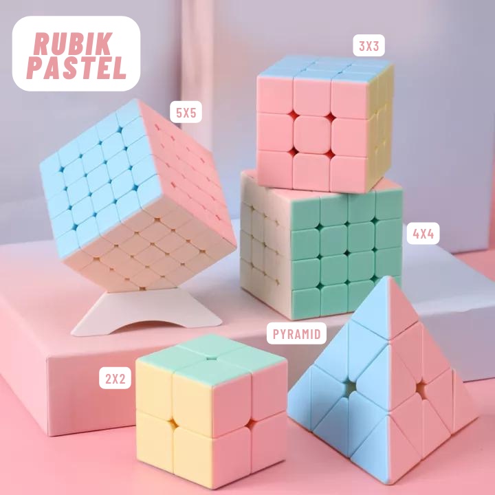 รูบิค-rubik-สีพาสเทล-2x2-3x3-moyu-งานคุณภาพระดับสากล-เล่นดีลื่น-สีสวย