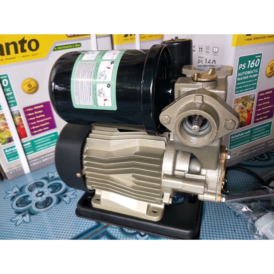 ปั้มน้ำอัตโนมัติ Kanto PS 160 ปั้มน้ำ 370W ใบพัดทองเหลือง น้ำเข้า 1 ...