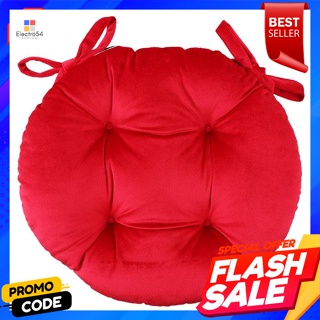 เบสิโค เบาะรองนั่งทรงกลม ผ้าเวลเวท ขนาด 18 x 18 นิ้ว สีแดงBESICO Round cushion, velvet fabric, size 18 x 18 inches, red