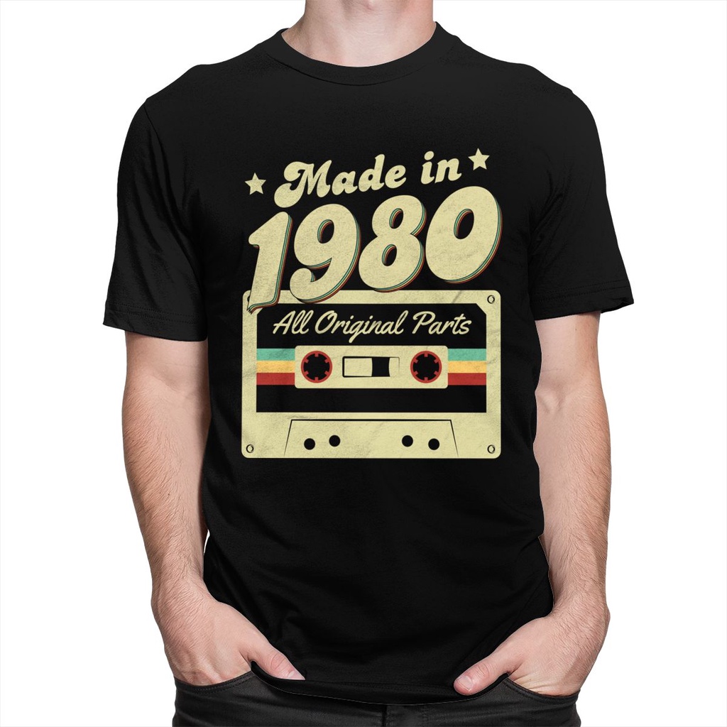 เสื้อยืดผู้หญิง-ผู้ชายทําในปี-1980-ทีวันเกิดครบรอบ-40-ปี-40-ปีโรงเรียนอายุ-40-ปี-retro-80-เสื้อยืดครบรอบผ้าฝ้ายด้านบนแขน