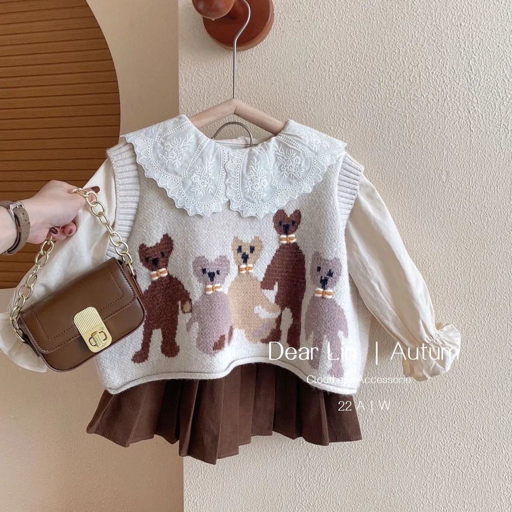 babycat-พร้อมส่ง-ชุดเสื้อแขนกุด-ผ้าถัก-สไตล์เกาหลี-ญี่ปุ่น-แฟชั่นฤดูใบไม้ผลิ-ฤดูใบไม้ร่วง-สําหรับเด็กผู้หญิง