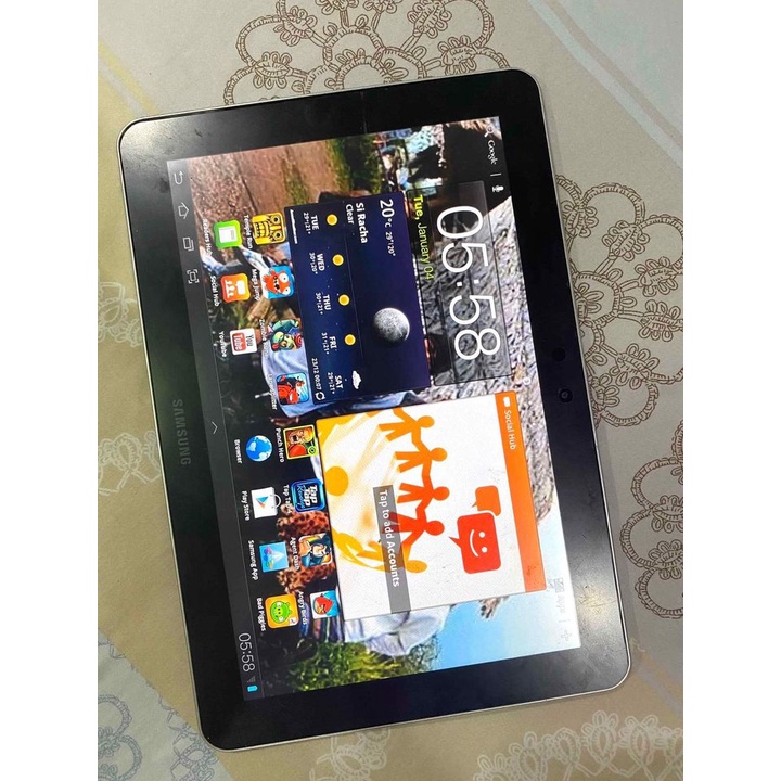 Samsung tab 10.1 ใช้งานได้ปกติ โหลดได้ทุกแอป Android 7 จัดส่งฟรี ...