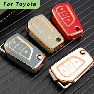 เคสกุญแจรีโมตรถยนต์ สําหรับ Toyota Camry RAV4 Auris Corolla Avensis Verso Yaris Aygo Scion TC IM 2015 2016 Fob