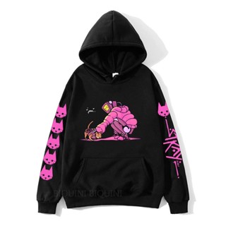 Straycat StrayMomo StrayGame เสื้อกันหนาว แขนยาว มีฮู้ด ลายการ์ตูน StrayGame สําหรับเด็กผู้ชาย ผู้หญิง