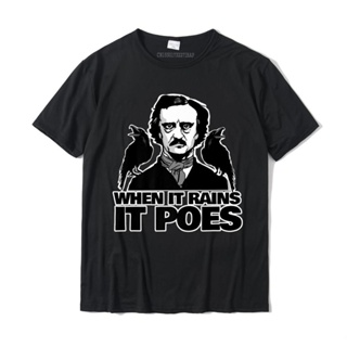 เสื้อยืดสีขาวผู้หญิง Yağarken it Poes komik Edgar Allan Poe Premium T-Shirt serin erkek t shirt büyük boy pamuklu üst gi