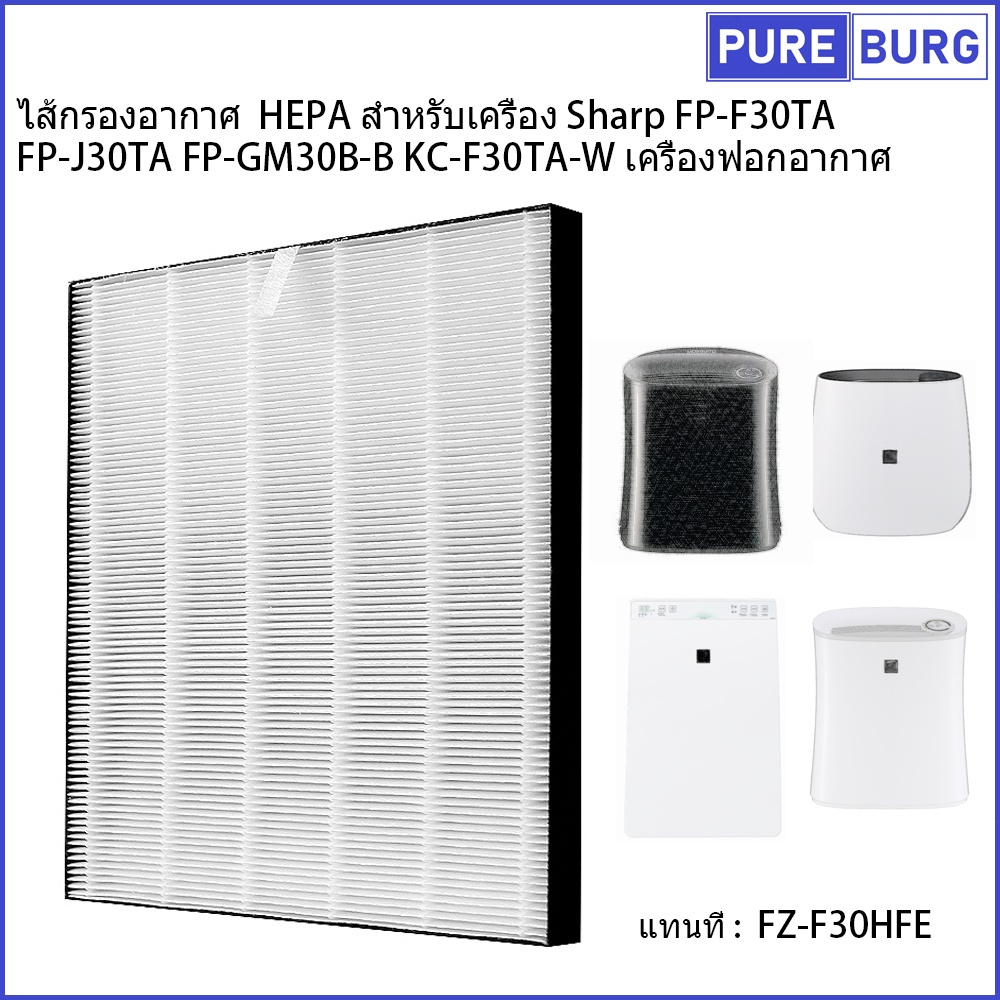 Sharp FP-F30TA FP-J30TA FP-GM30B-B KC-F30TA-W FZ-F30HFEเครื่องฟอกอากาศไส้กรองอากาศHEPAสำหรับเครื่อง