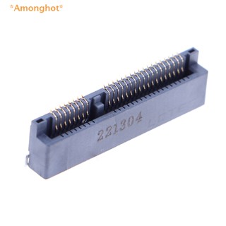 Amonghot&gt; ใหม่ ซ็อกเก็ตเชื่อมต่อการ์ด PCI-E Msata 52P ความสูง 4.0 มม. 1 ชิ้น