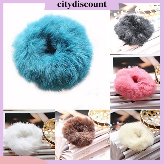 lt-citydiscount-gt-ยางมัดผม-ประดับขนเทียม-นืดหยุ่น-แฟชั่น-สำหรับผมหางม้า