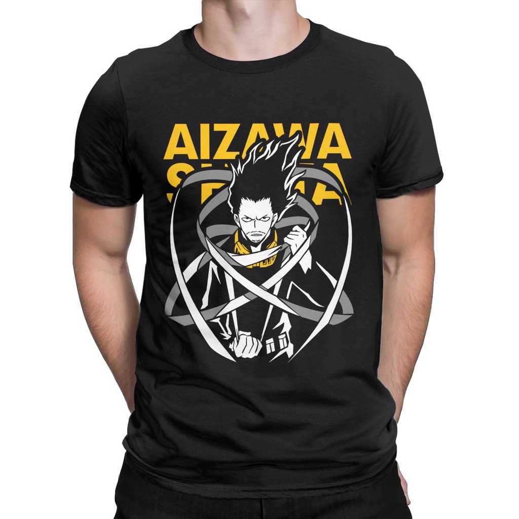 เสื้อทหาร-boku-no-hero-สถาบันการศึกษา-aizawa-shota-ฮีโร่ของฉันสถาบันการศึกษามังงะ-anime-เสื้อยืดทีมชายเสื้อทีมคอแขนสั้น