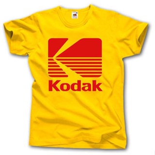เสื้อยืดผู้ เสื้อยืด ผ้าฝ้าย พิมพ์ลายโลโก้ Kodak Camera Express Old โอเวอร์ไซซ์ สําหรับผู้ชาย เหมาะกับการถ่ายภาพกีฬา คริ