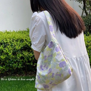 🔥🎊ขายร้อน👜กระเป๋าสำหรับผู้หญิงการออกแบบเฉพาะกลุ่มองุ่นองุ่นกระเป๋าใต้วงแขนสไตล์เกาหลี jacquard กระเป๋าสะพายใบเล็กสดใส