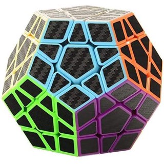 รูบิคปริศนา 3x3 Megaminxx Speed Cube พร้อมสติกเกอร์คาร์บอนไฟเบอร์