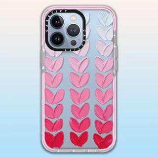 Casetify เคสโทรศัพท์มือถือ ไล่โทนสี ลายหัวใจ สําหรับ iPhone 14 13 12 11 Pro MAX IX XS MAX XR