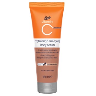 Boots Vitamin C Advanced Plus Brightening &amp; Anti-Ageing Body Serum 180ML บู๊ทส์ วิตามินซี แอดวานซ์ พลัส ไบรท์เทนนิ่ง