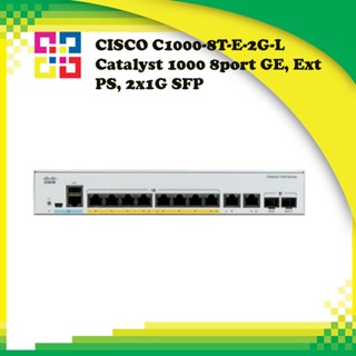 CISCO C1000-8T-E-2G-L Catalyst 1000 8port GE, Ext PS, 2x1G SFP